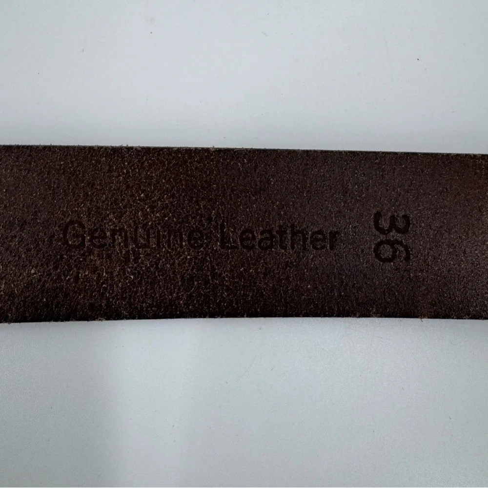 Timberland Genuine Leather‎ Belt with gold Buckle - Brown Size 36